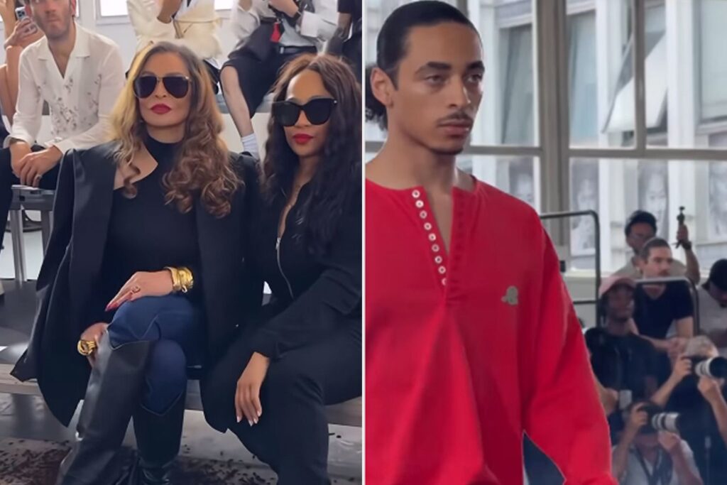 Tina Knowles Supports Grandson Julez Smith at Paris Fashion Week