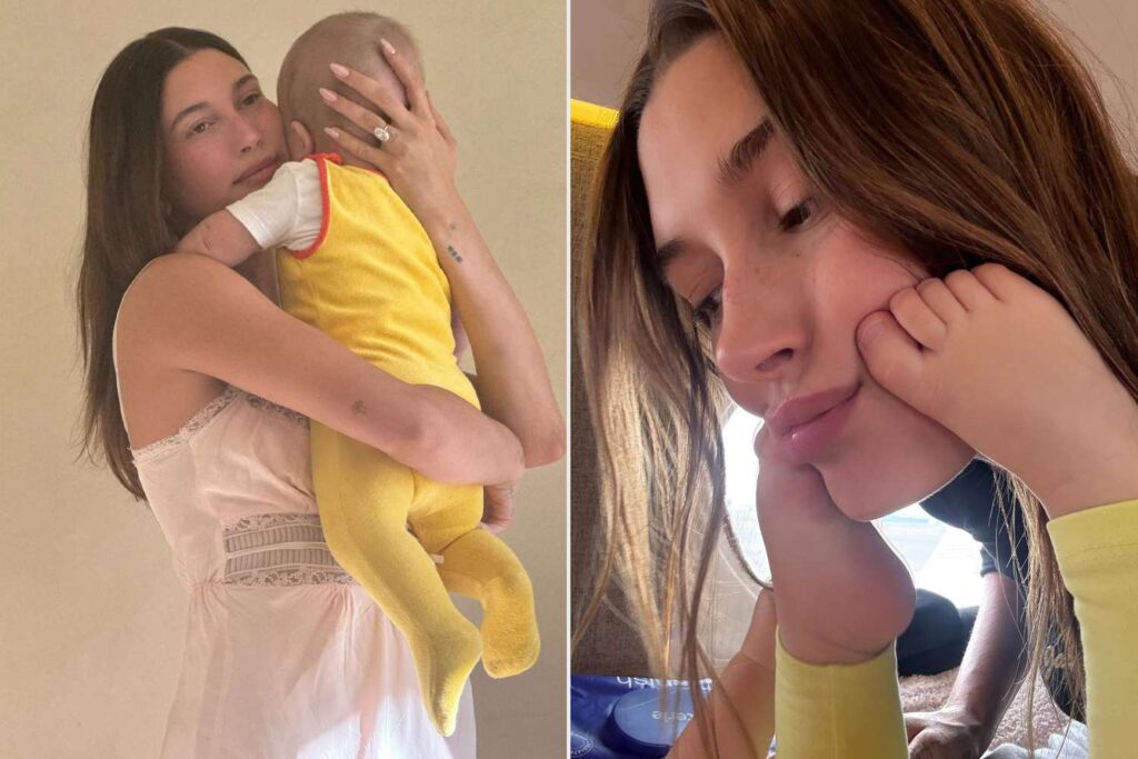 Hailey Bieber Plays with Son Jack Blues in New Photo Before His First Birthday