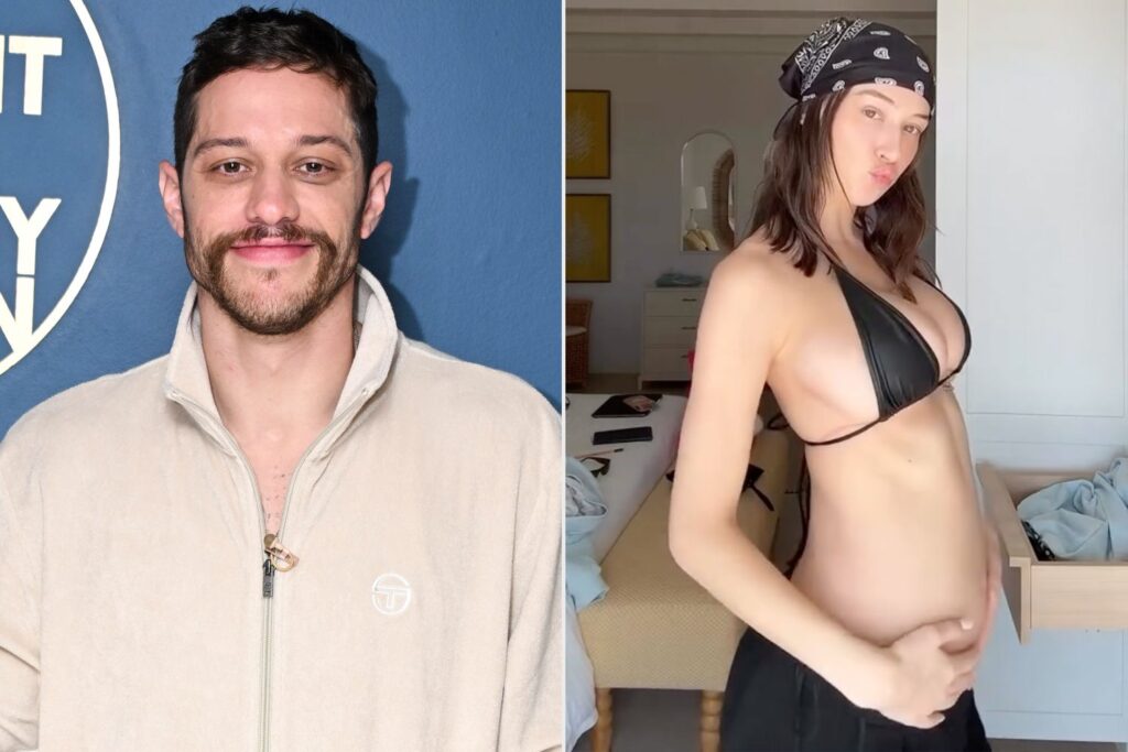 Pete Davidson’s Pregnant Girlfriend Bares Her Bump in Tiny Bikini