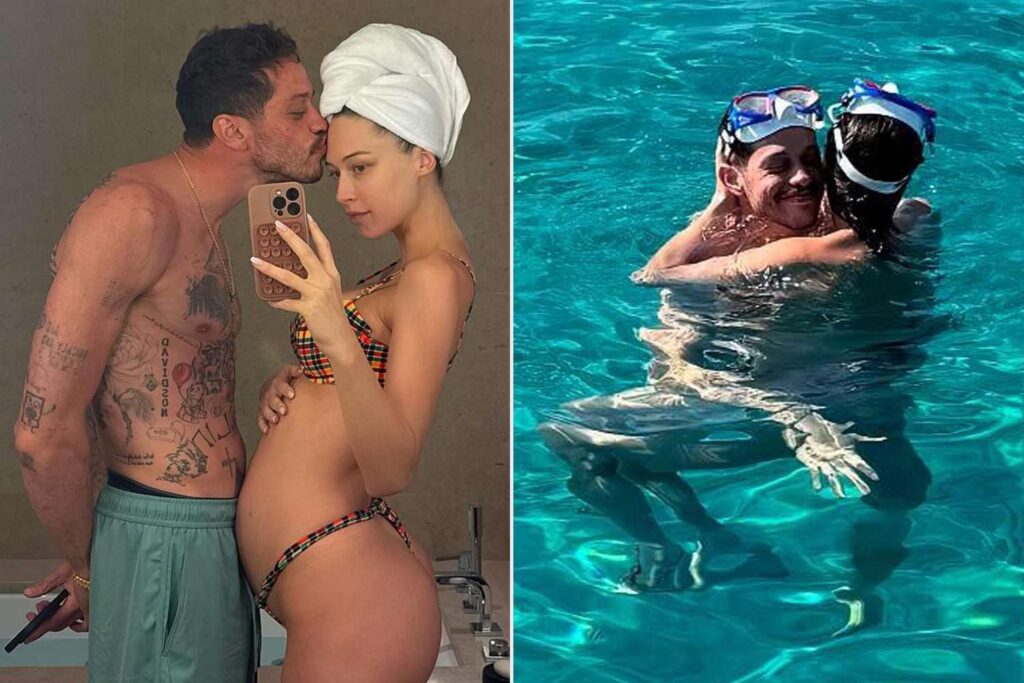 Pete Davidson’s Pregnant Girlfriend Elsie Hewitt Shows Off Her Bare Bump