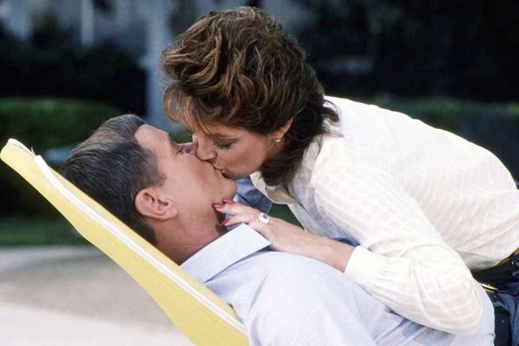 Linda Gray Says Larry Hagman’s Practical Jokes During Kissing Scenes on ‘Dallas’