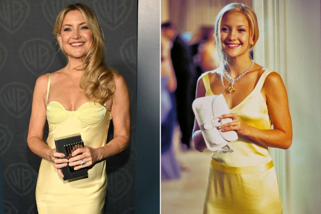Kate Hudson Channels Her ‘How to Lose a Guy in 10 Days’ Character in Butter Yellow Dress