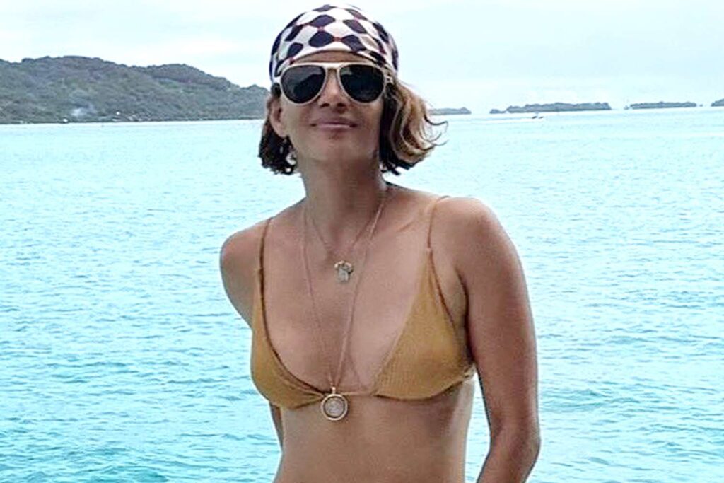 Halle Berry, 59, Glows in Gold Bikini in Intimate Vacation Photos