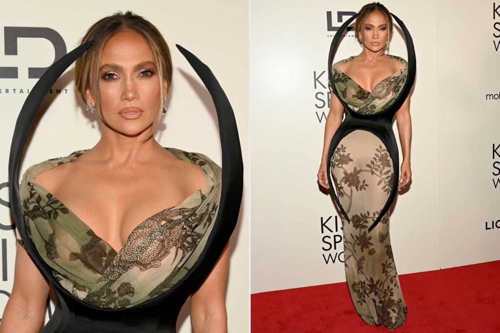 Jennifer Lopez’s Stuns in Harris Reed Gown At ‘Kiss of the Spider Woman’