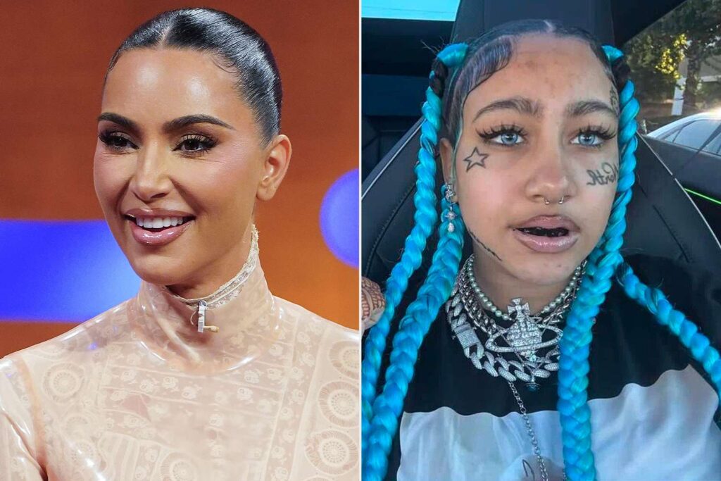 Kim Kardashian Defends 12-Year-Old Daughter North West’s Fake Face Tattoos