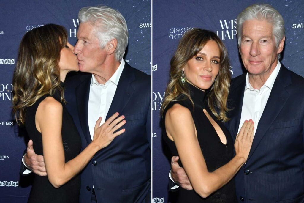 Richard Gere and Wife Alejandra Silva Share a Kiss on the Red Carpet