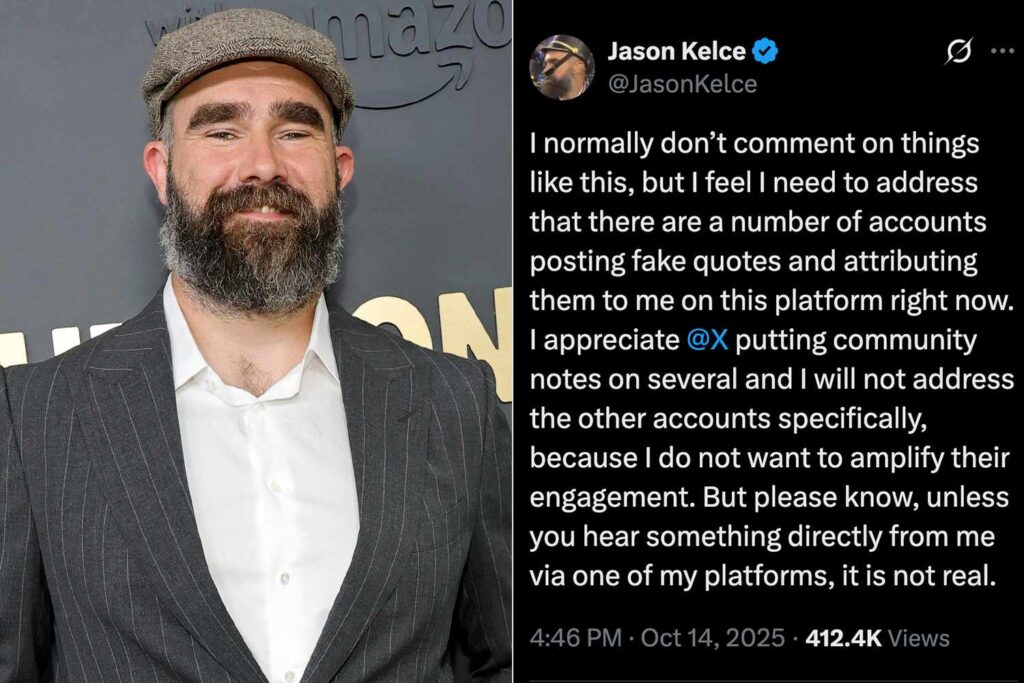 Jason Kelce Sets the Record Straight After ‘Fake Quotes’ About Bad Bunny Attributed to Him Go Viral