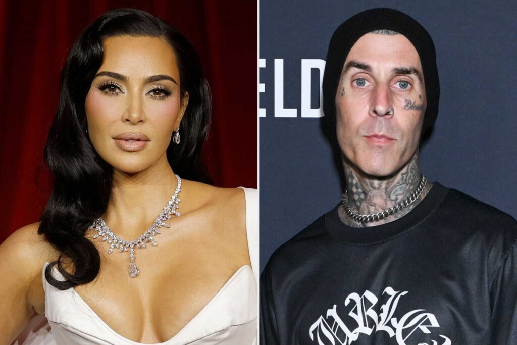 Kim Kardashian Refutes Rumor That She Once Hooked Up with Travis Barker
