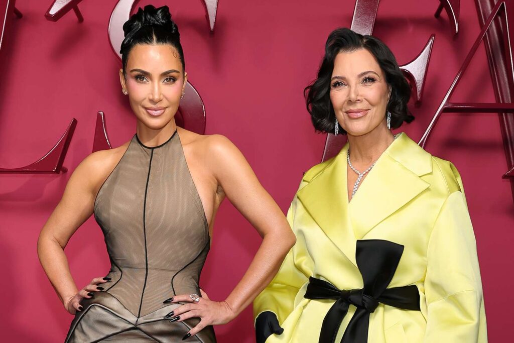 Kim Kardashian Wows in Schiaparelli Gown with Kris Jenner at ‘All’s Fair’ Premiere