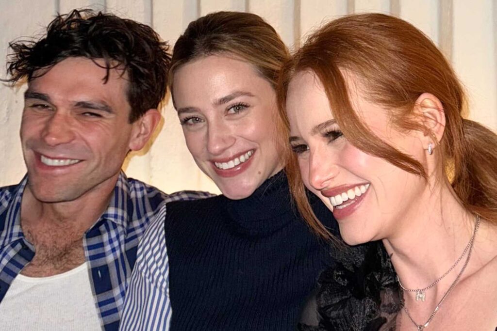 Lili Reinhart, Madelaine Petsch and KJ Apa Reunite at Camila Mendes’ Engagement Party