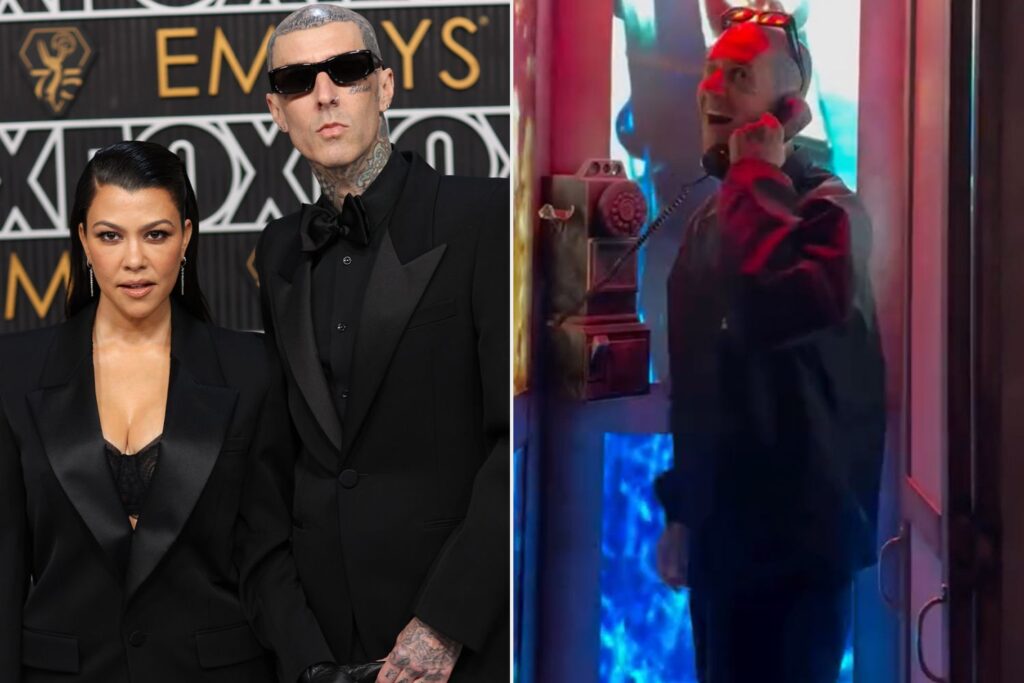 Kourtney Kardashian Surprises Travis Barker with Halloween Scare Zone at Their Home