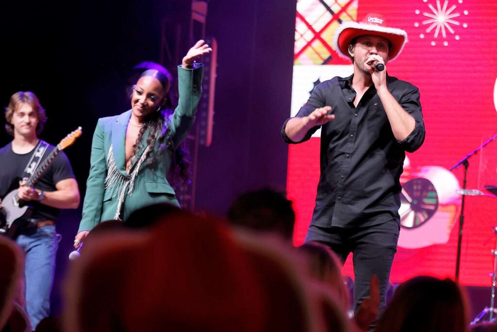 Mickey Guyton and Drew Baldridge Bring ‘Joy to Your World’ to Hallmark Promo (Exclusive)