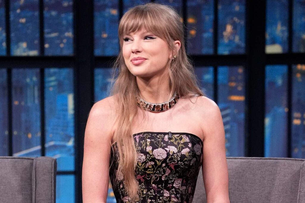 Taylor Swift Amps Up Her Showgirl Glam with Hair Extensions for ‘Seth Meyers’ Appearance