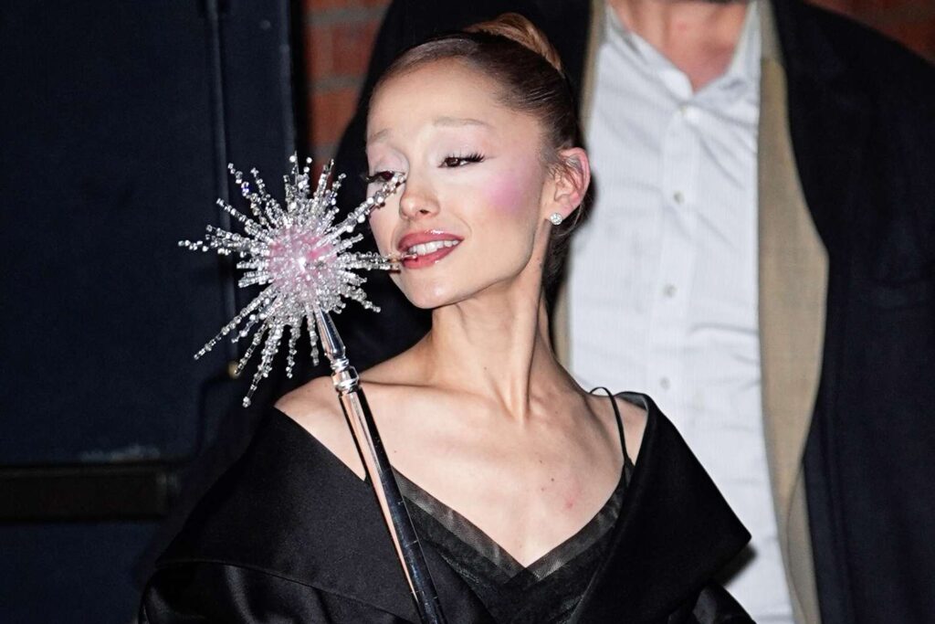 Ariana Grande Dresses Up Her LBD with a Glinda-Approved Wand