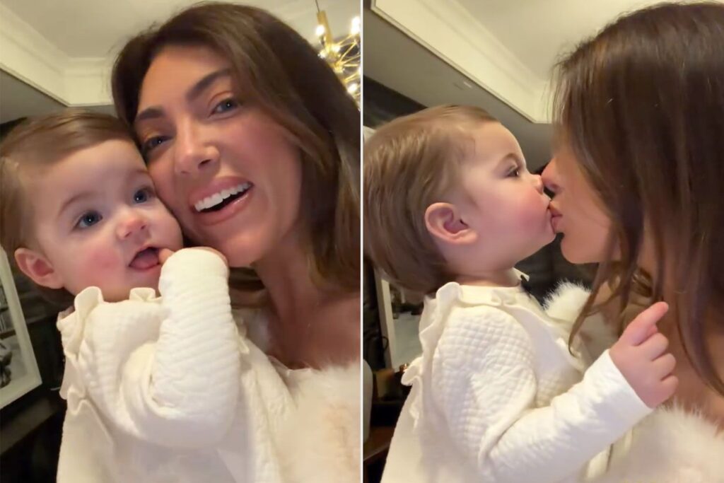 Campbell Puckett Gives Daughter Paloma a Kiss as They Celebrate Thanksgiving