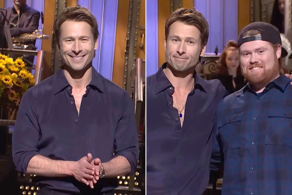Glen Powell Flew UPS Driver Mitch to ‘SNL’ to Prove He’s ‘Not a Liar’: Watch