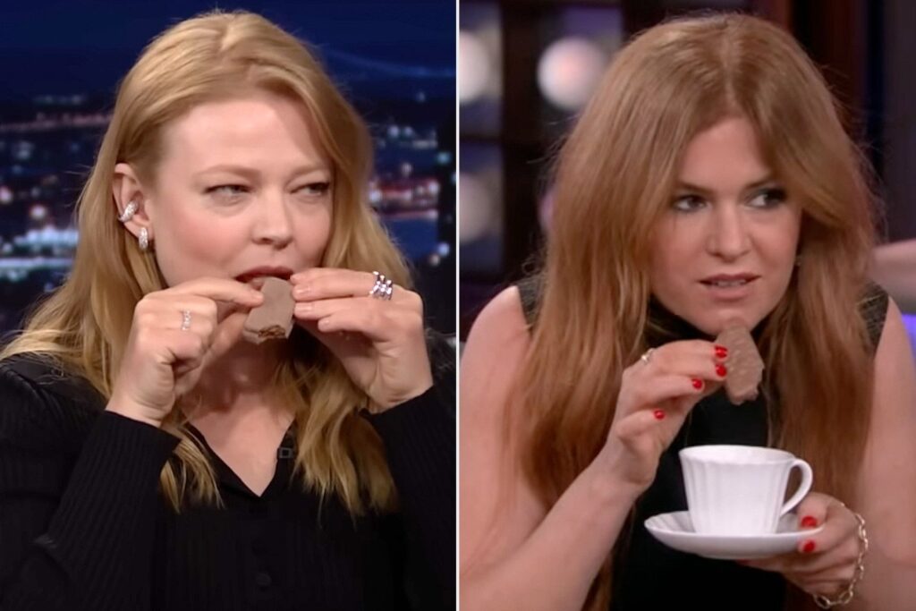 Sarah Snook and Isla Fisher Teach Jimmy Fallon and Kelly Clarkson the Tim Tam Slam