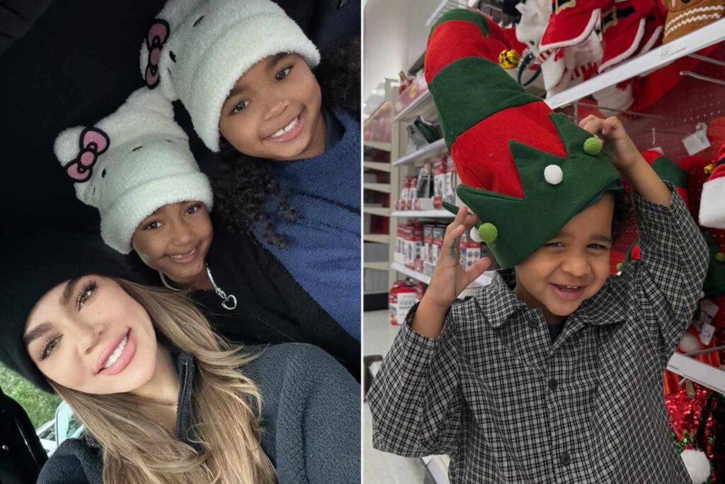 Khloé Kardashian Gets into the Christmas Spirit with Her Kids and Niece Chicago