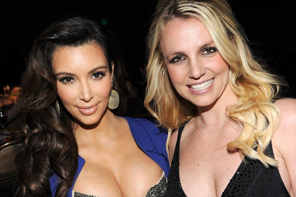 Kim Kardashian and Britney Spears Hang Out at Pajama Party