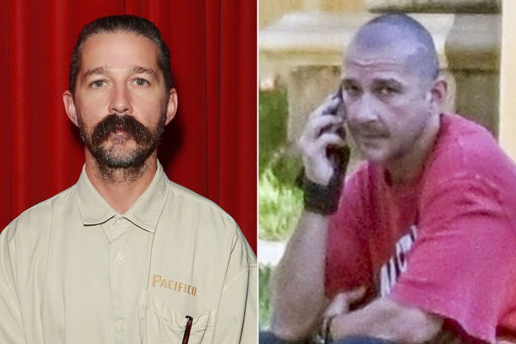 Shia LaBeouf Seen with Shaved Head, No Mustache During Rare Public Outing: Photos