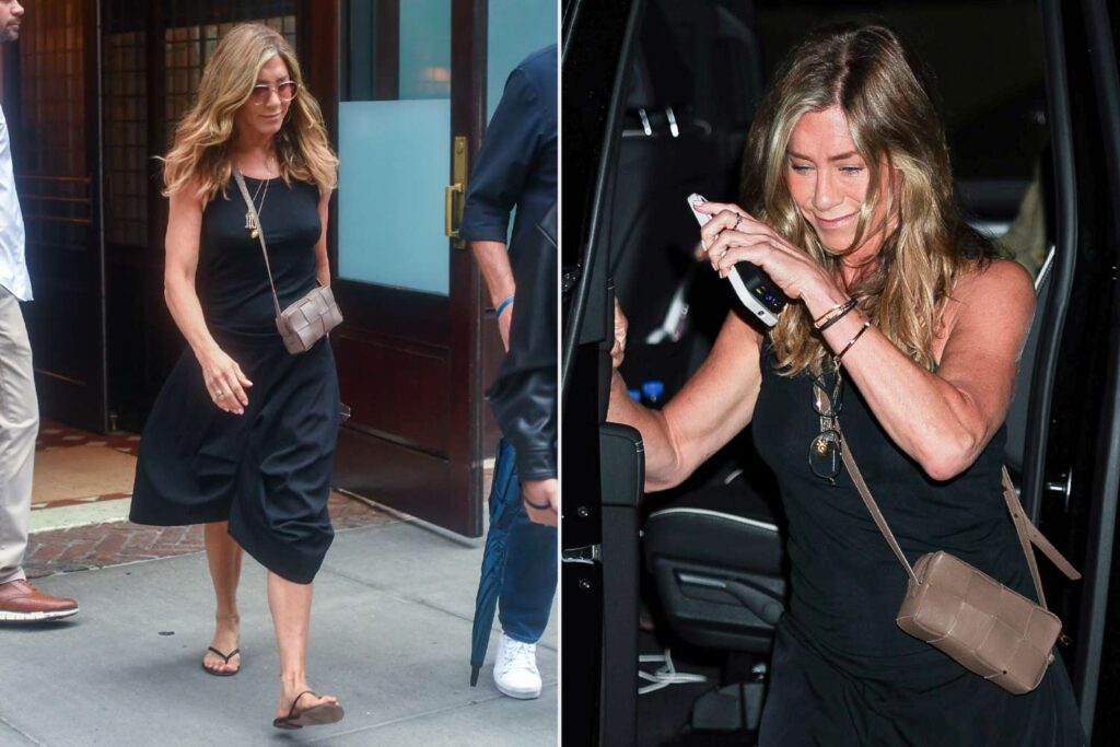 Jennifer Aniston’s Crossbody Looks Like a Quince Bag
