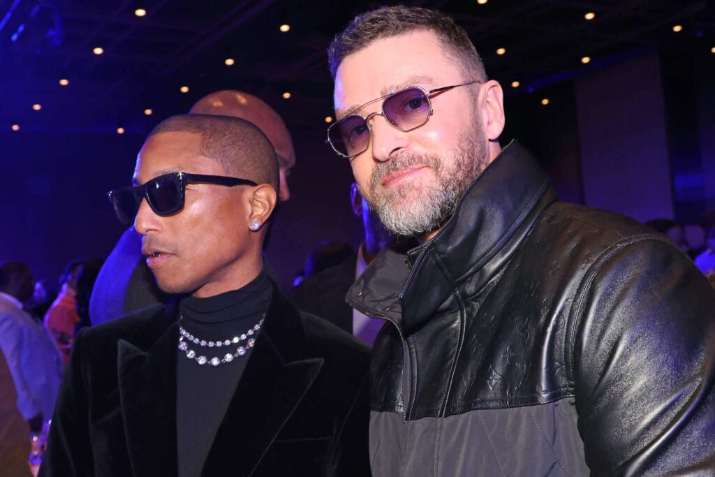 Pharrell Williams Surprised by Justin Timberlake at Black Music Collective